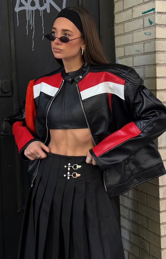 Gia leather hot sale biker jacket