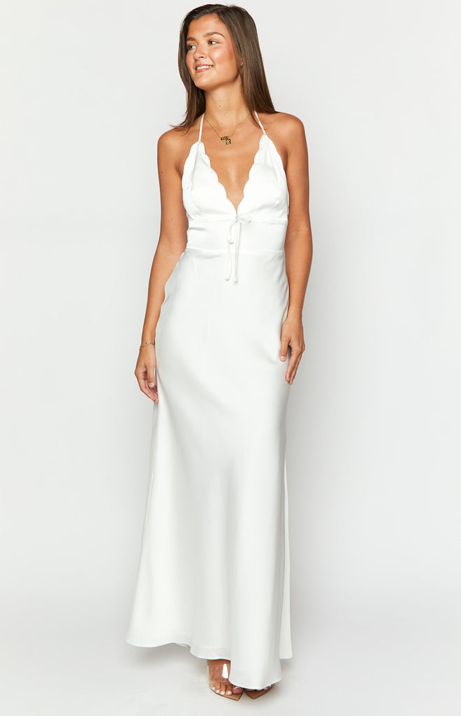 Nicole White Maxi Dress – Beginning Boutique