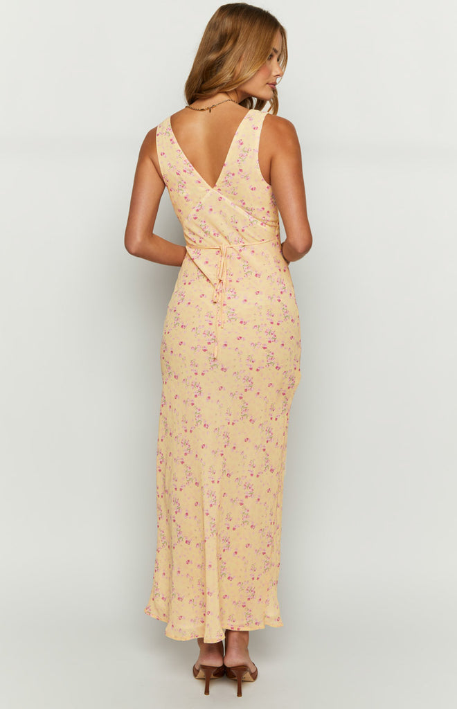 Neon Yellow Maxi Dress - Flying V Mercantile