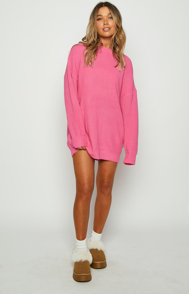 Pink oversized 2025 jumper dress