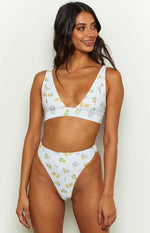 9.0 Swim Byron White Floral Bikini Top Image