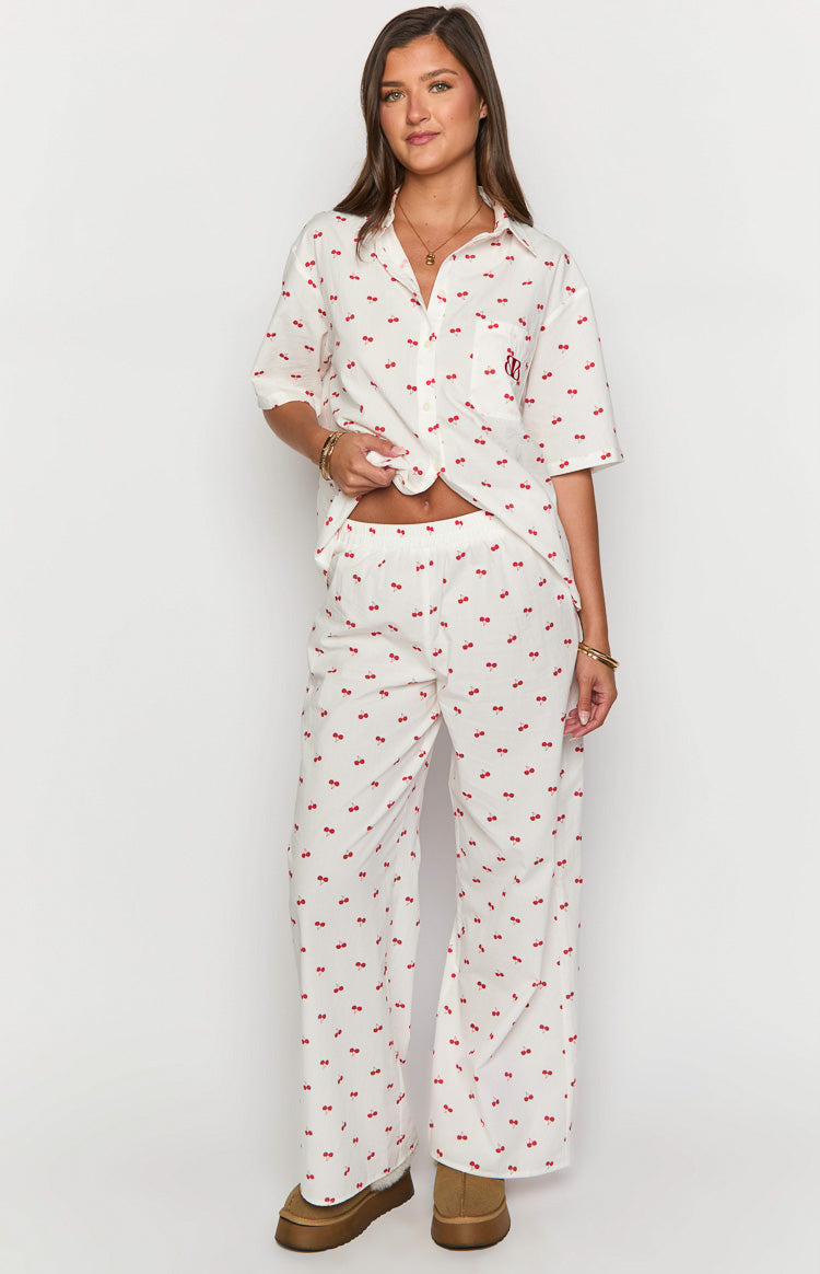 Alexea Cherry Print Pajama Pants Image