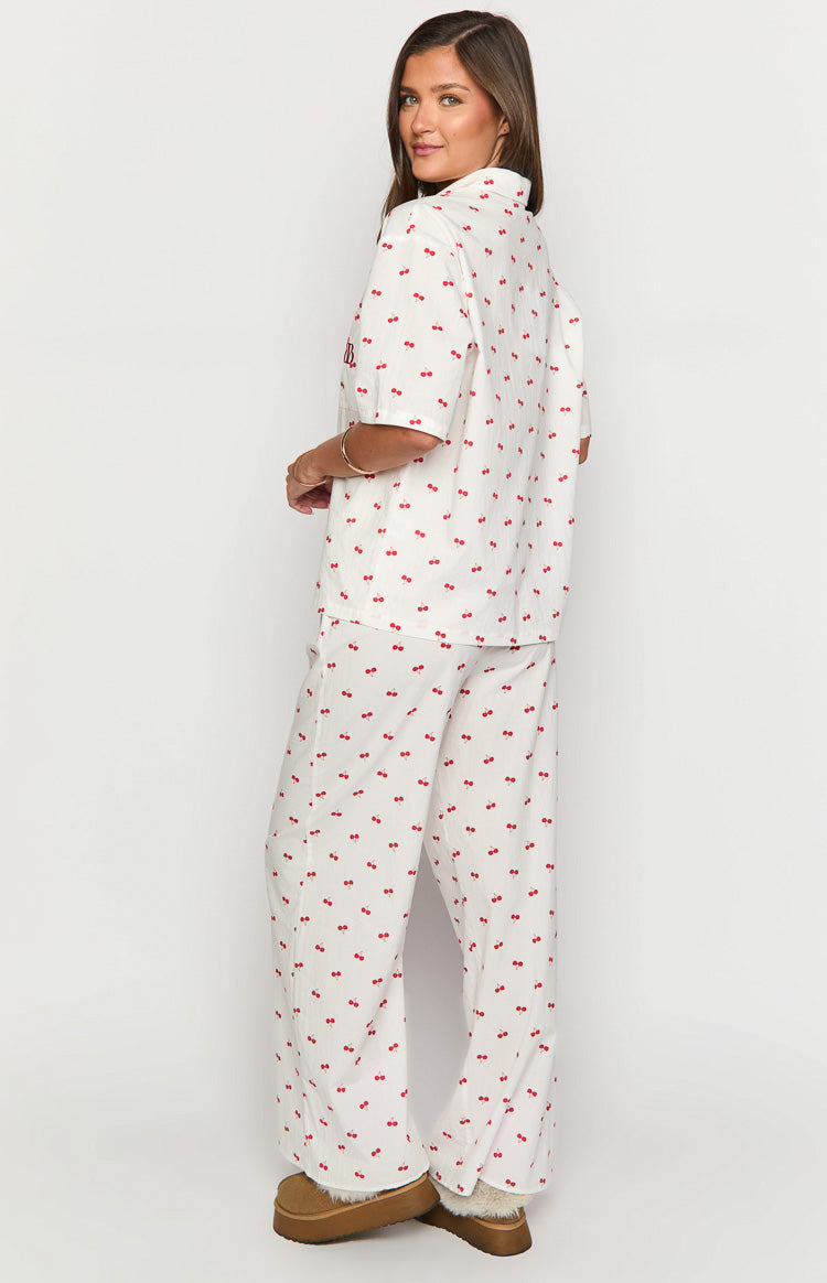 Alexea Cherry Print Pajama Pants Image