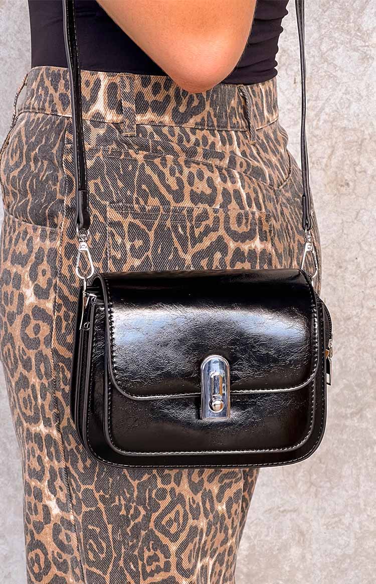 Aries Black PU Crossbody Bag Image