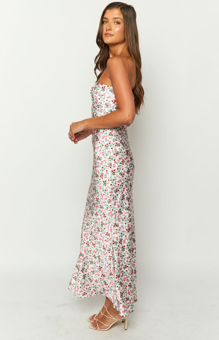 Abbie White Floral Maxi Formal Dress – Beginning Boutique