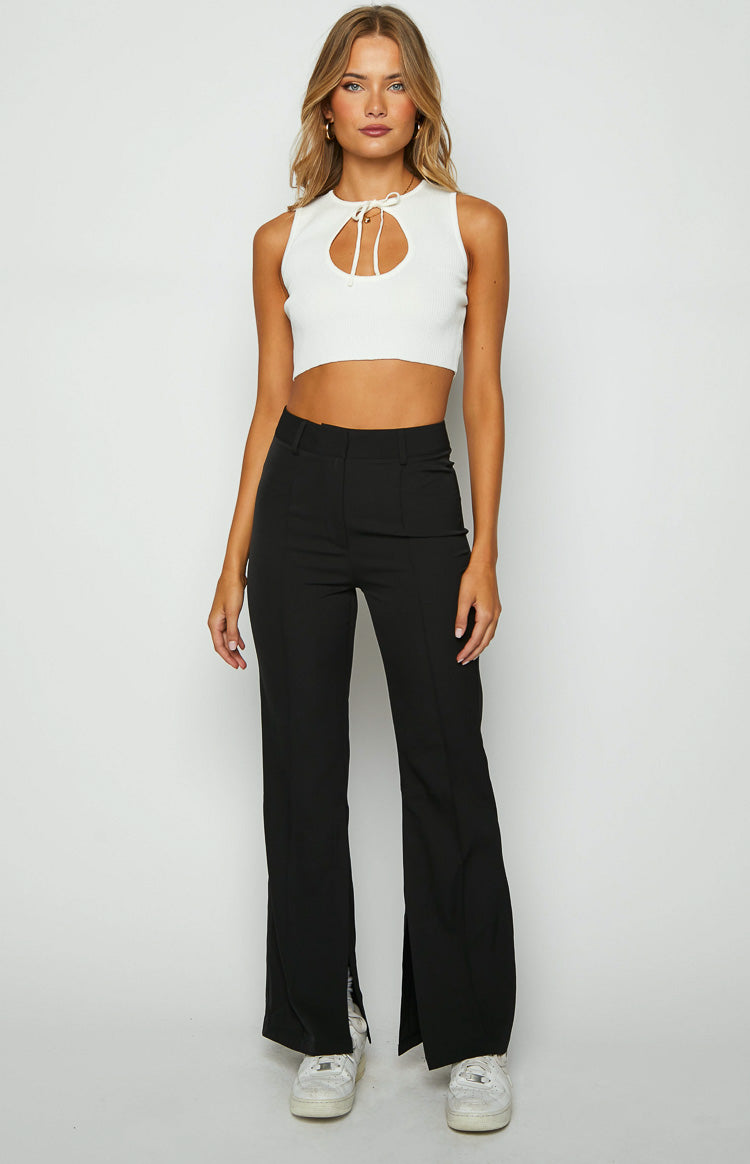 Aimee White Knit Crop Top – Beginning Boutique