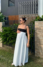 Akari White Contrast Maxi Dress Image