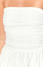 Andy White Strapless Mini Dress Image