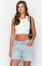 Annette Light Wash Denim Shorts Image