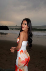 Arizona White Floral Print Maxi Dress Image