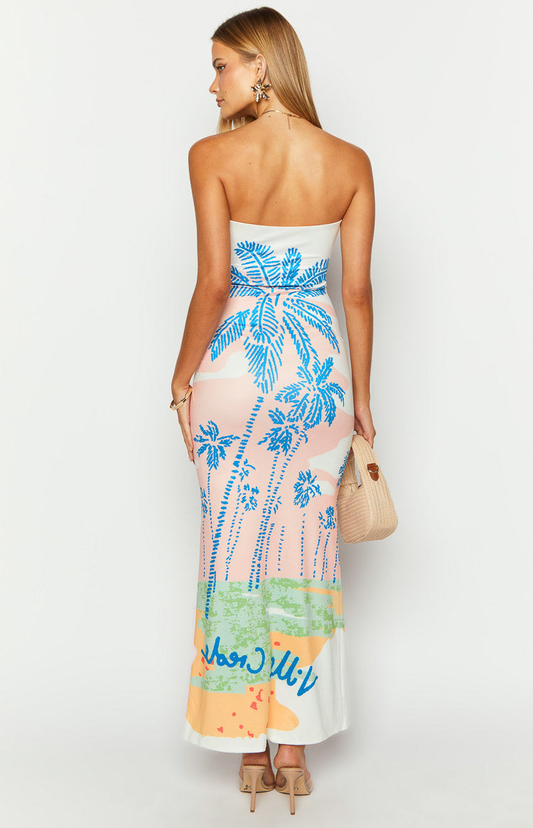 Shop Formal Dress - Arizona Ville Crede Palm Print Maxi Dress third image