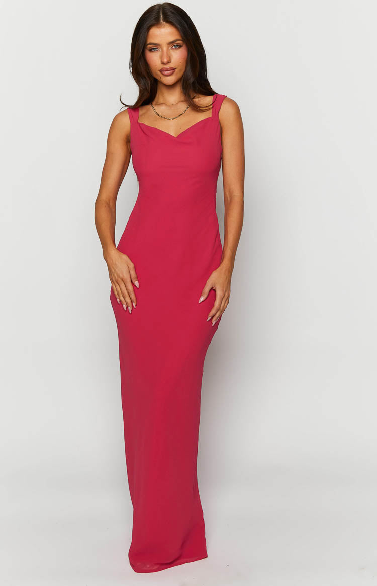 Astrid Pink Chiffon Maxi Dress Image