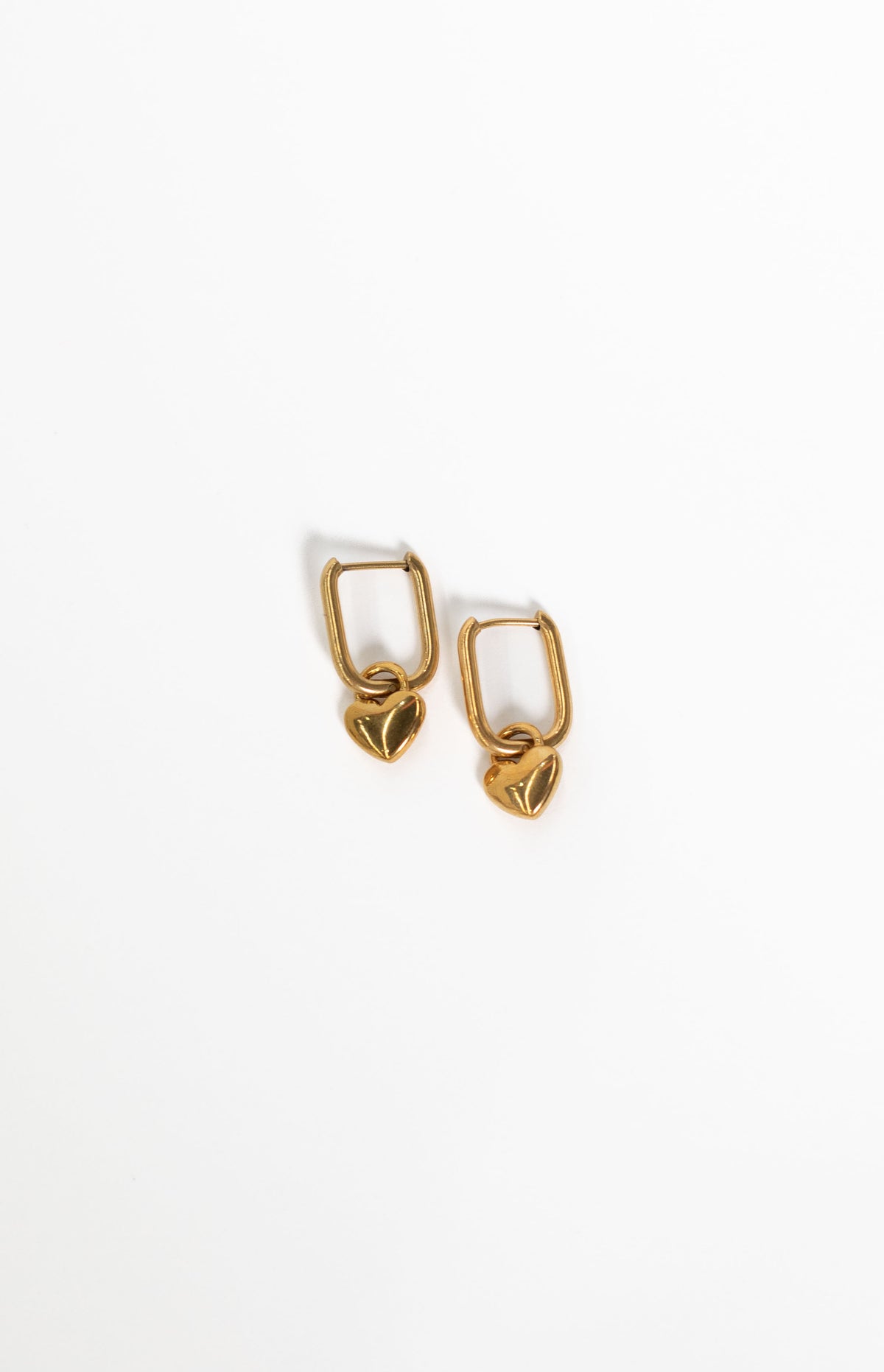 Berni Gold Heart Hoop Earrings Image