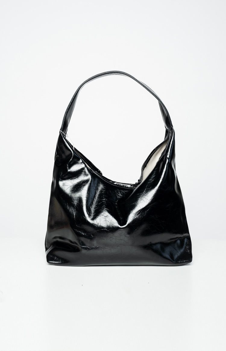 Burkes Black Oversized Shoulder Bag Image