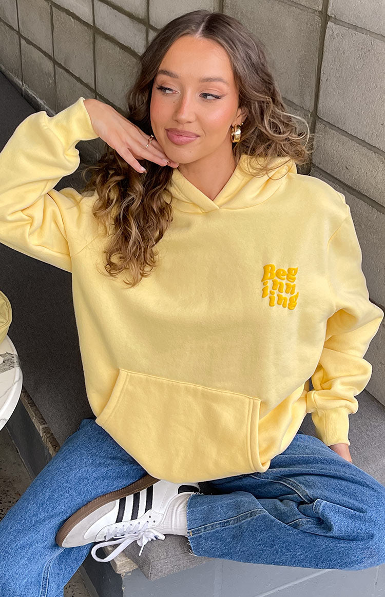 Beginning Yellow Snuggle Bubble Hoodie Image