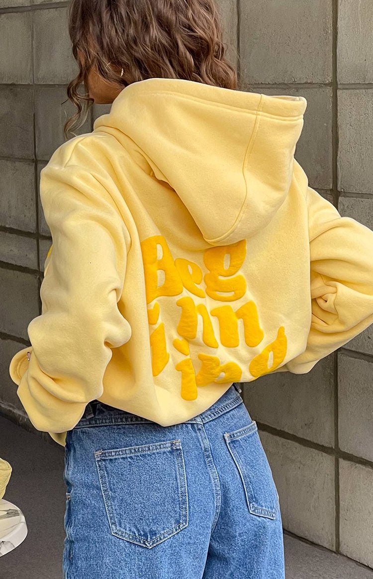 Beginning Yellow Snuggle Bubble Hoodie Image