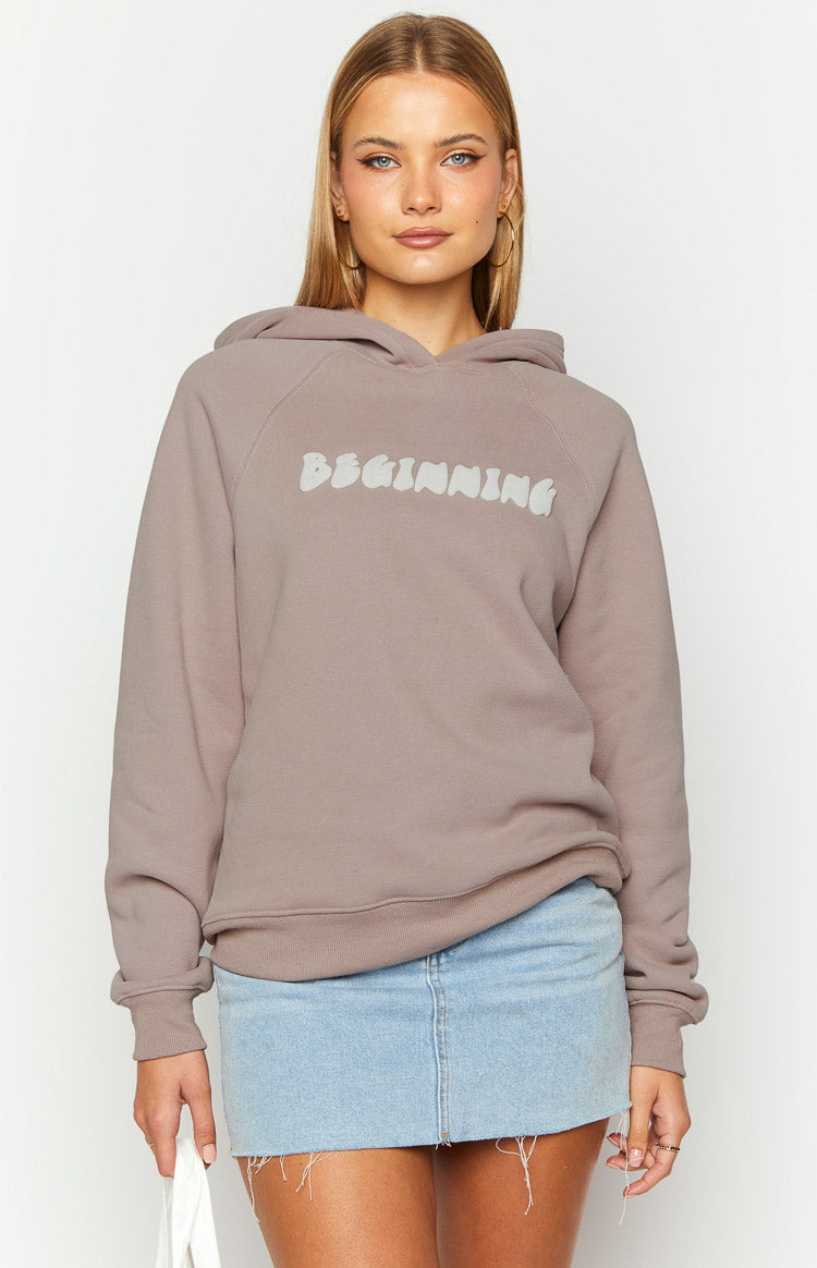 Beginning Beige Bubble Hoodie – Beginning Boutique