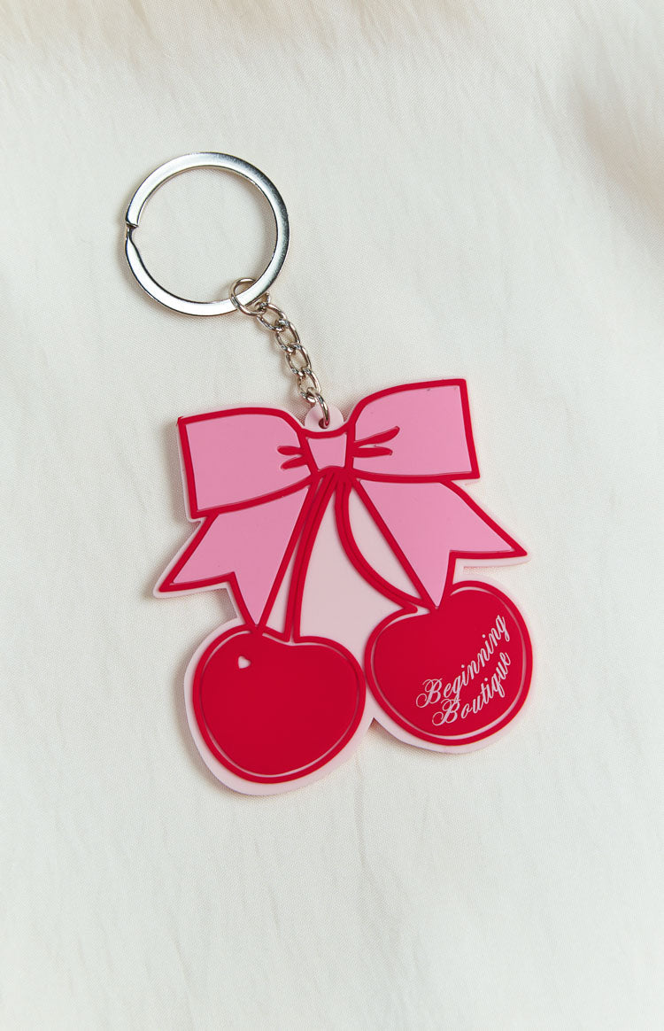 Beginning Boutique Cherry Bow Keyring Image