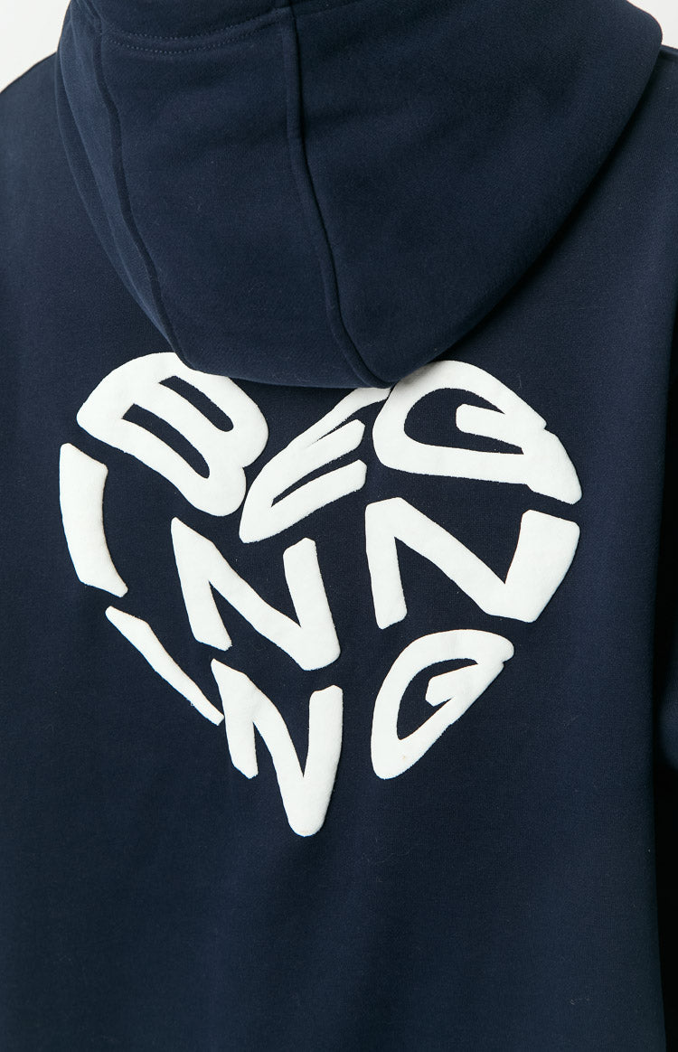 Beginning Navy Lovey Bubble Hoodie Image