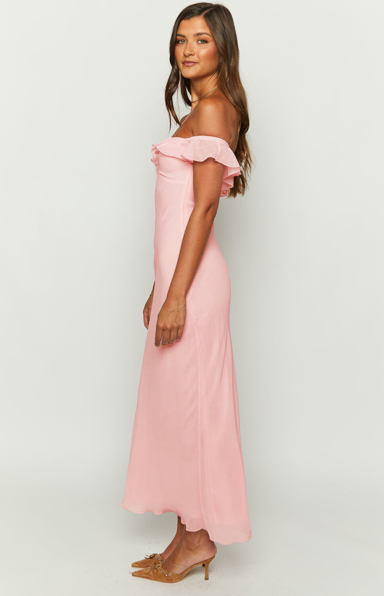Shop Formal Dress - Bellflower Pink Chiffon Maxi Dress secondary image