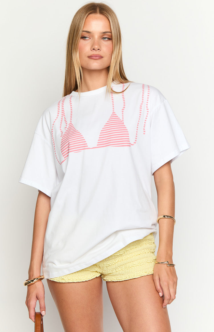 Bikini Bliss White Tee Image