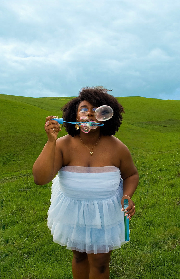 Birthday Girl Blue Mini Party Dress Image