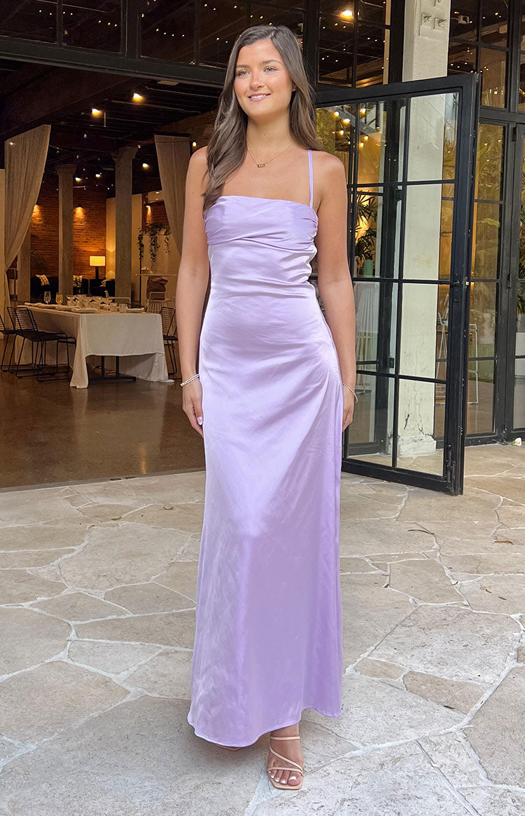 Lilac maxi dress casual best sale