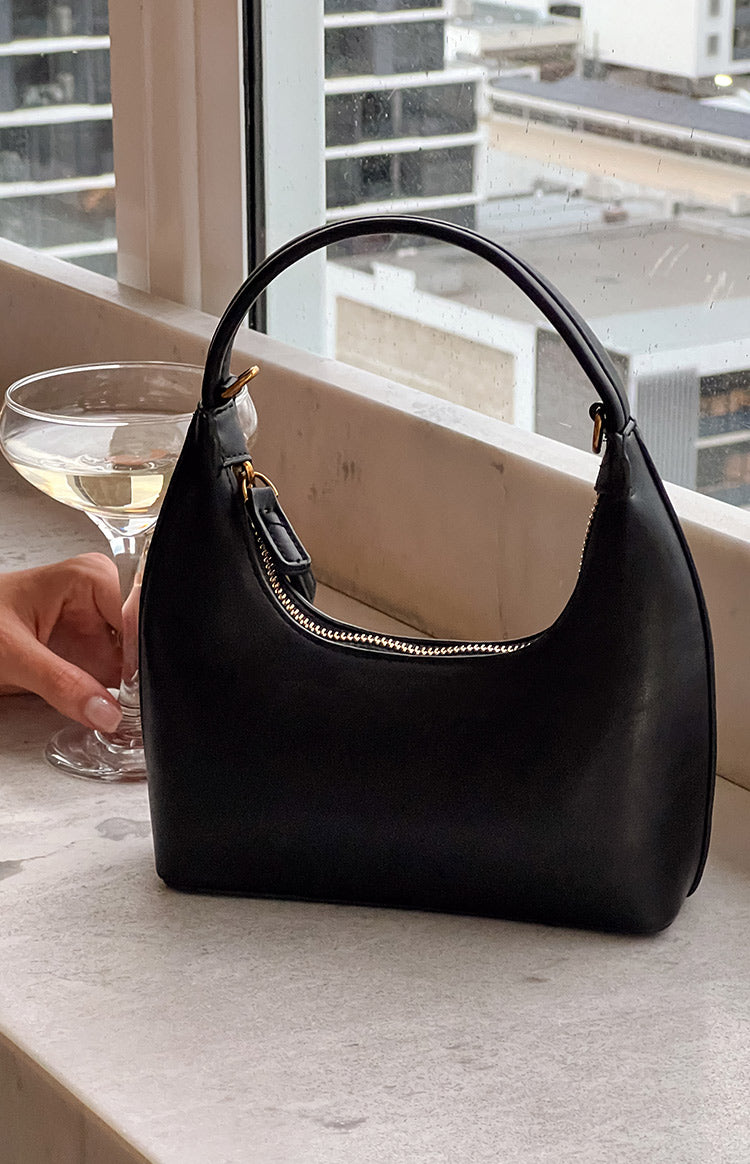 Brunswick Black Shoulder Bag Beginning Boutique