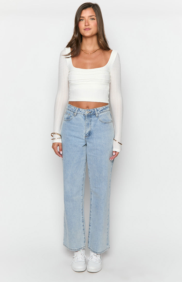 Calliope Light Wash Mid Rise Slouchy Jeans Image