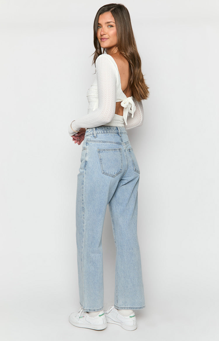 Calliope Light Wash Mid Rise Slouchy Jeans Image