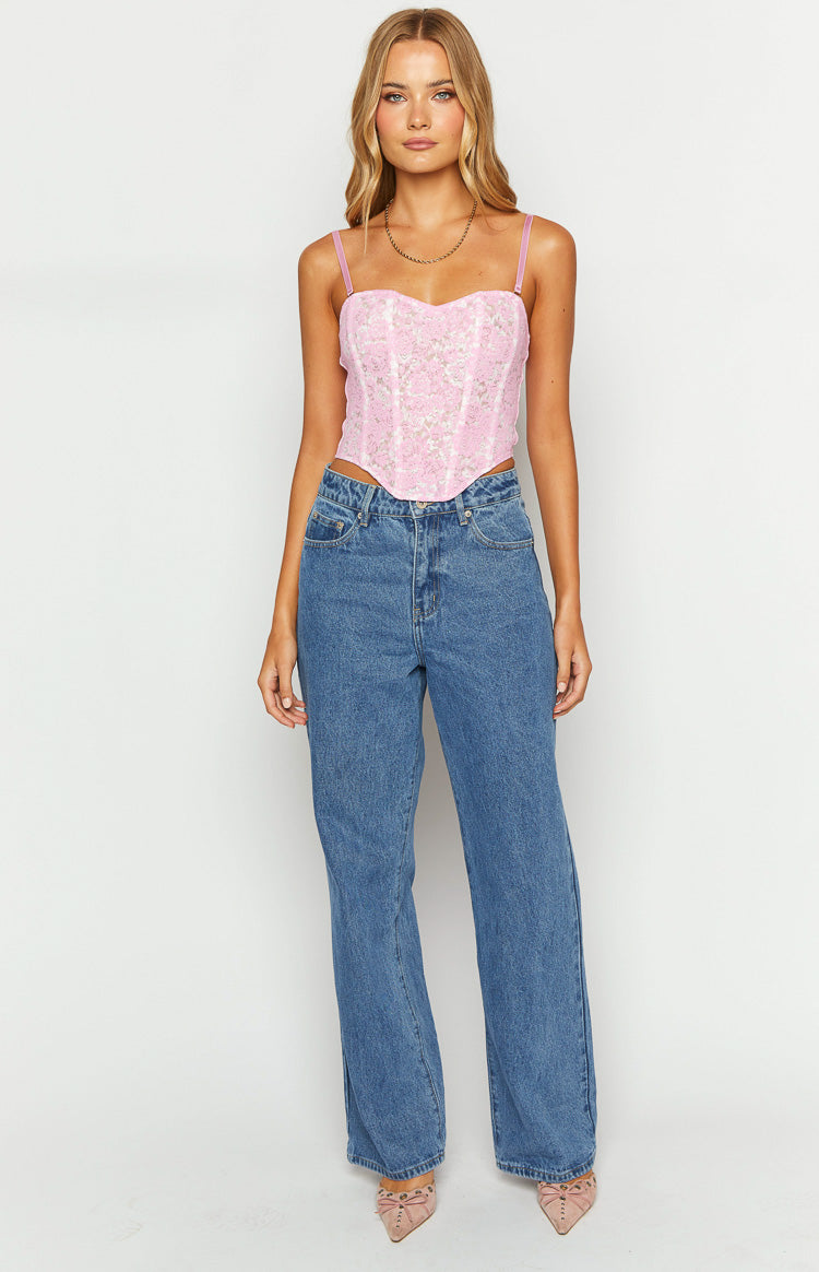 Calliope Mid Wash Mid Rise Slouchy Jeans Image