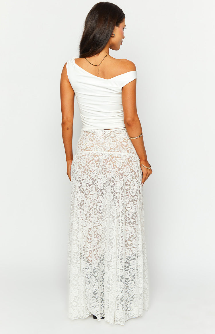 Calypso White Lace Maxi Skirt Image