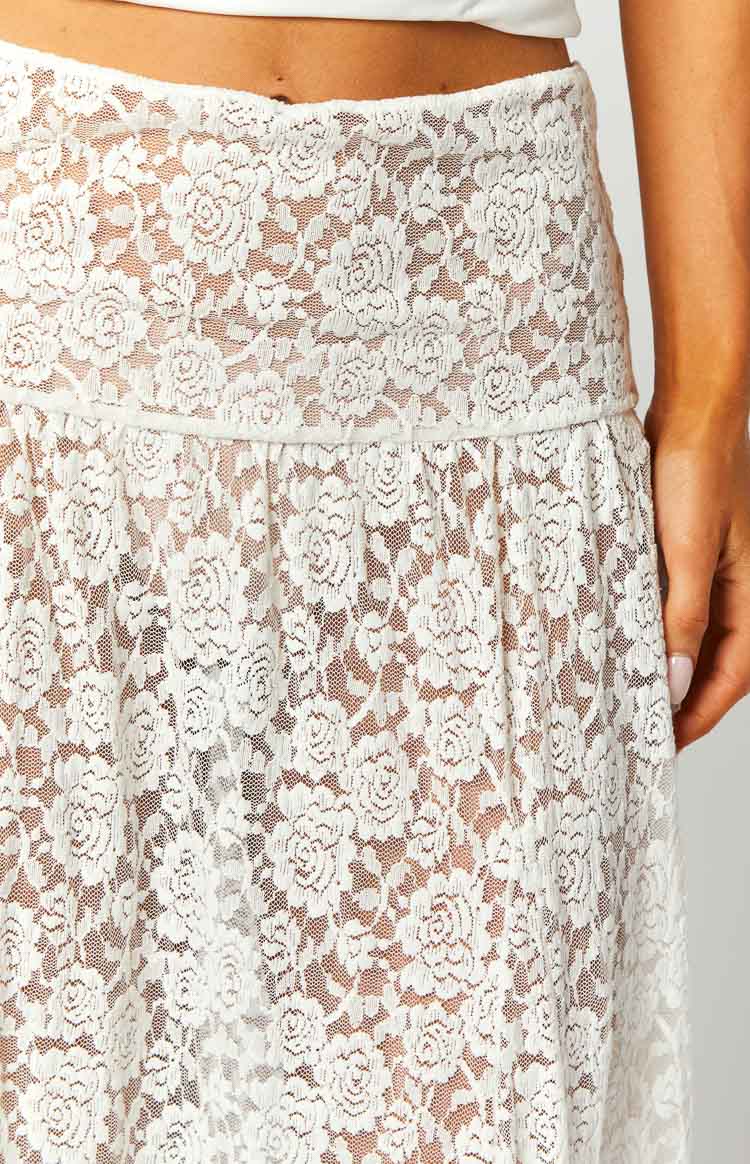 Calypso White Lace Maxi Skirt – Beginning Boutique