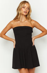 Chevy Black Strapless Mini Dress Image