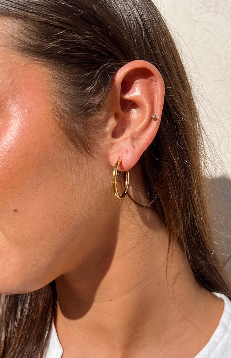 Danza Gold Hoop Earrings Image