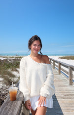 Delvey Cream Chunky Knit Sweater Image
