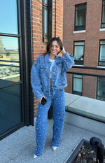 Denim Dazzle Pearl Mid Wash Denim Jacket Image