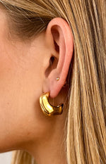 Elaila Gold Hoop Earrings Image