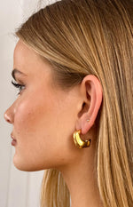 Elaila Gold Hoop Earrings Image