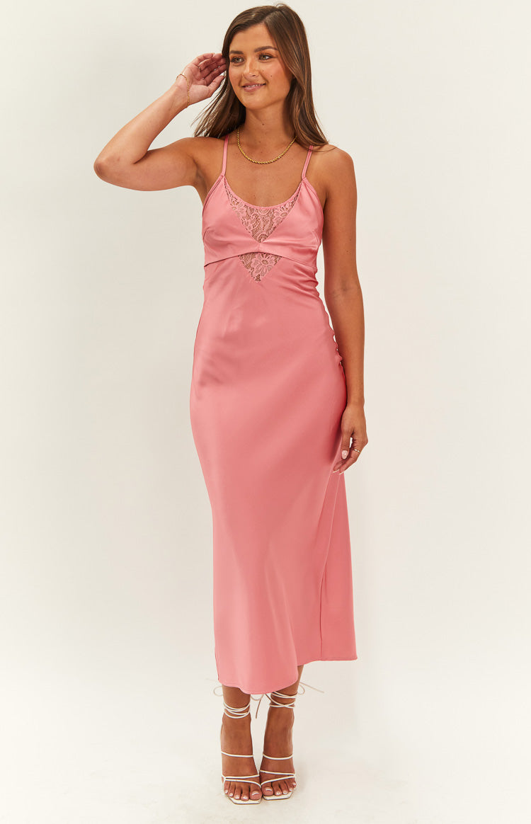 Shop Formal Dress - Elery Pink Midi Dress third image