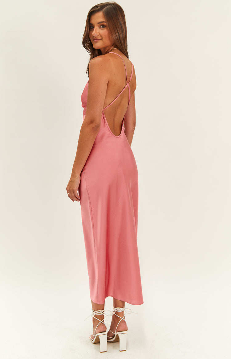 Shop Formal Dress - Elery Pink Midi Dress fifth image