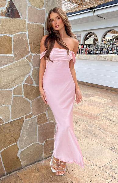 Off shoulder pastel dress store
