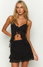 Elle Black Frill Cami Top Image