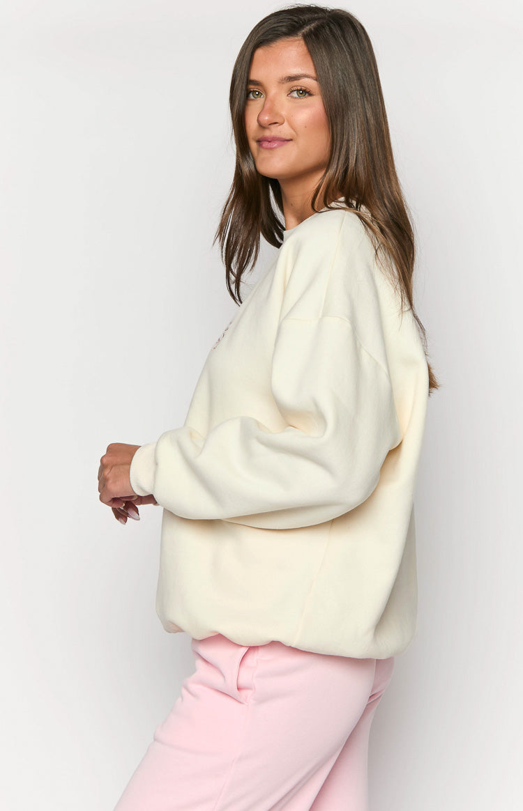 Elodie Cream Crew Neck Sweater Image