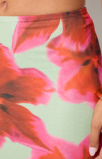 Elsa Green Floral Maxi Skirt Image