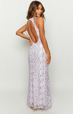 Farida Purple Lace Maxi Dress Beginning Boutique