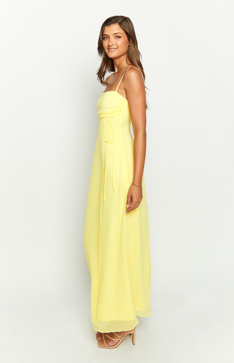 Shop Formal Dress - Flossie Yellow Maxi Sleeveless Dress secondary image