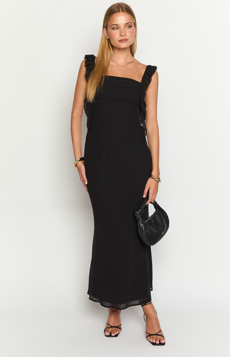 Fortuna Black Maxi Dress Image