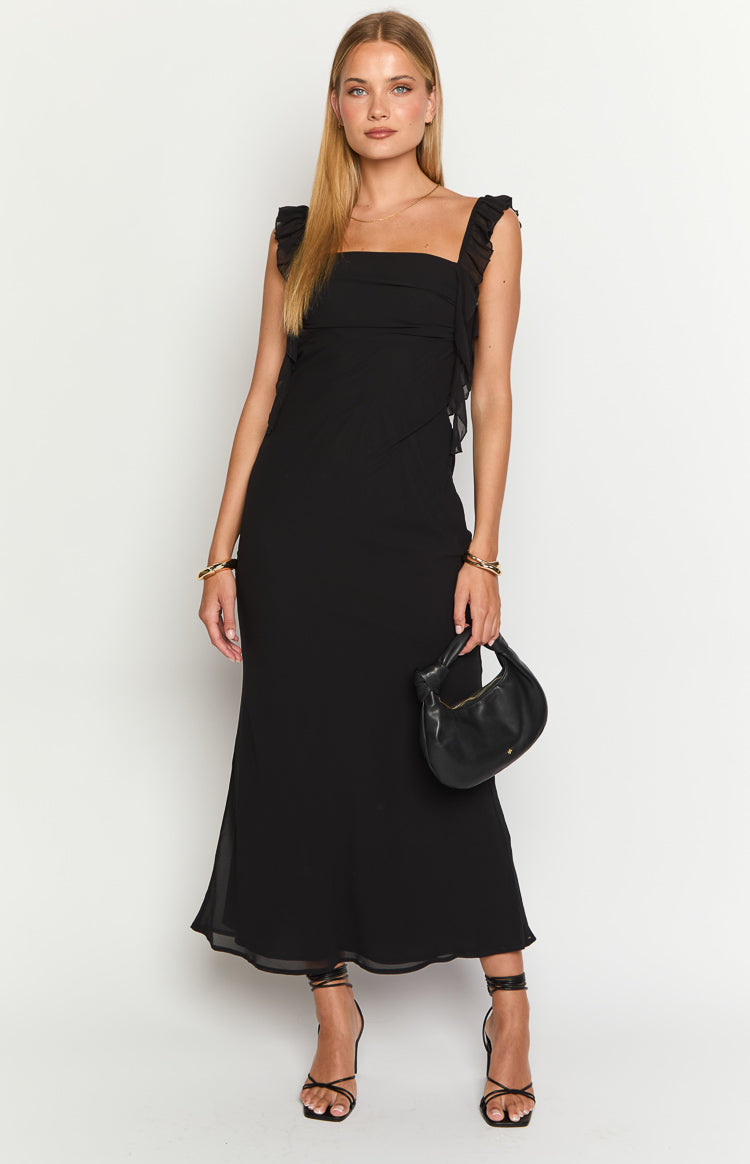 Fortuna Black Maxi Dress Image