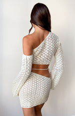 Hadie White Crochet Off Shoulder Top Image